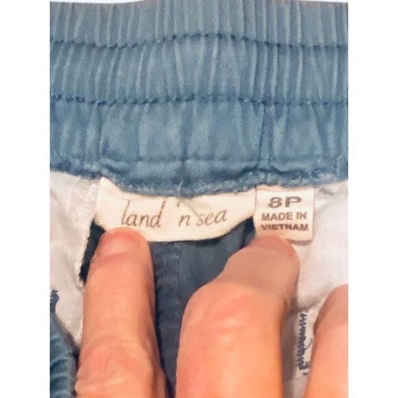 Land N Sea Womens Light Blue Drawstring Jogger Pants Size 8P - Picture 5 of 5